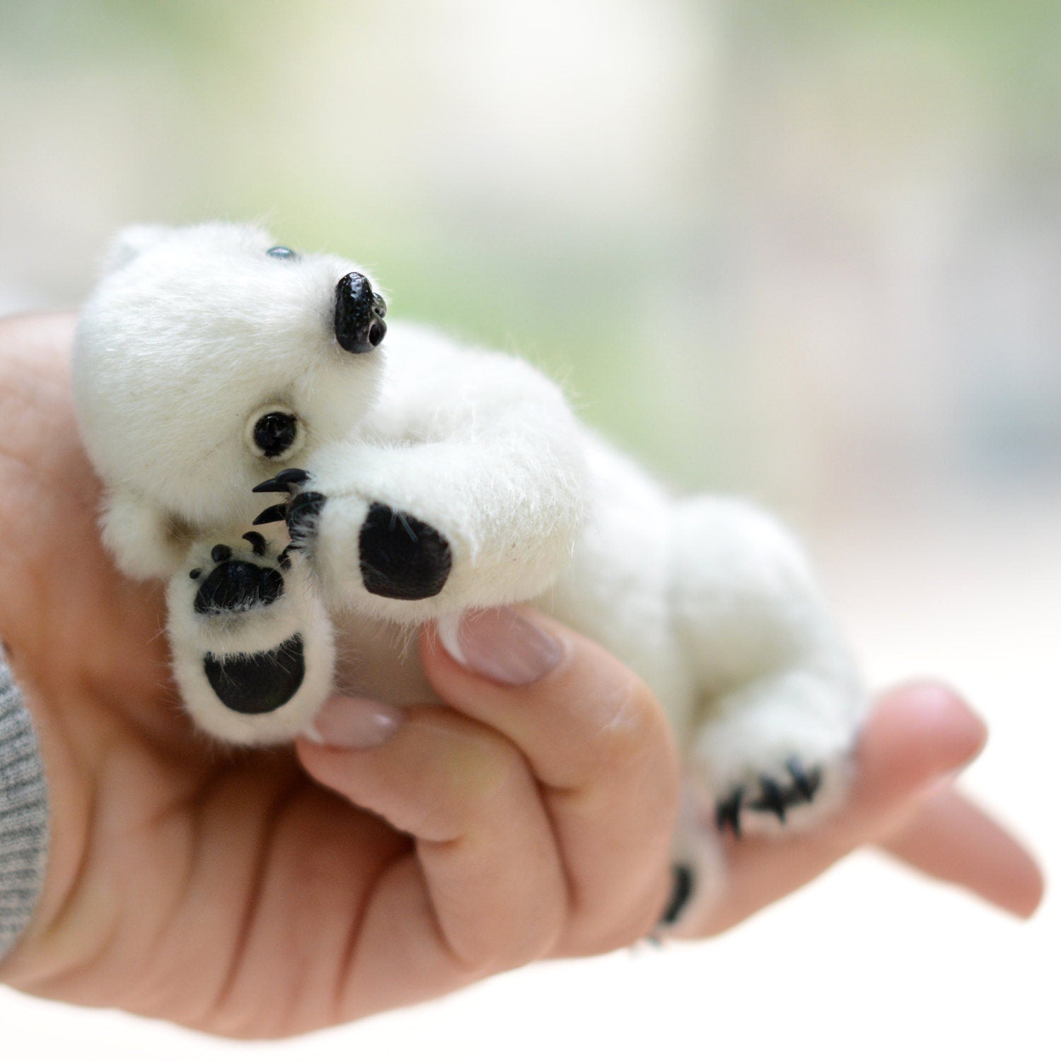 Flocke - Sewing PATTERN PDF miniature teddy bear, by Tatiana Scalozub, how to make teddy bear step by step, diy polar teddy bear