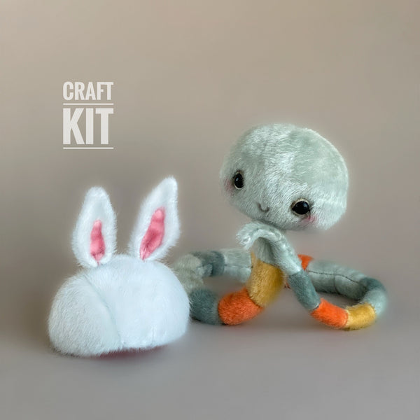 Snake Cobra - Sewing KIT, artist pattern, stuffed toy tutorials, softie animal, soft toy diy craft kit for adults Bestseller TSminibears