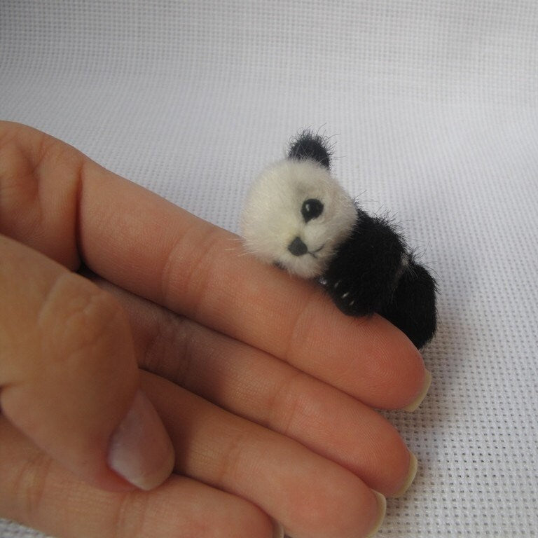 Miniature PANDA PATTERN PDF , make a bear pdf e-pattern, pattern for mini teddy bear, easy teddy bear pattern,  cute micro panda tutorials