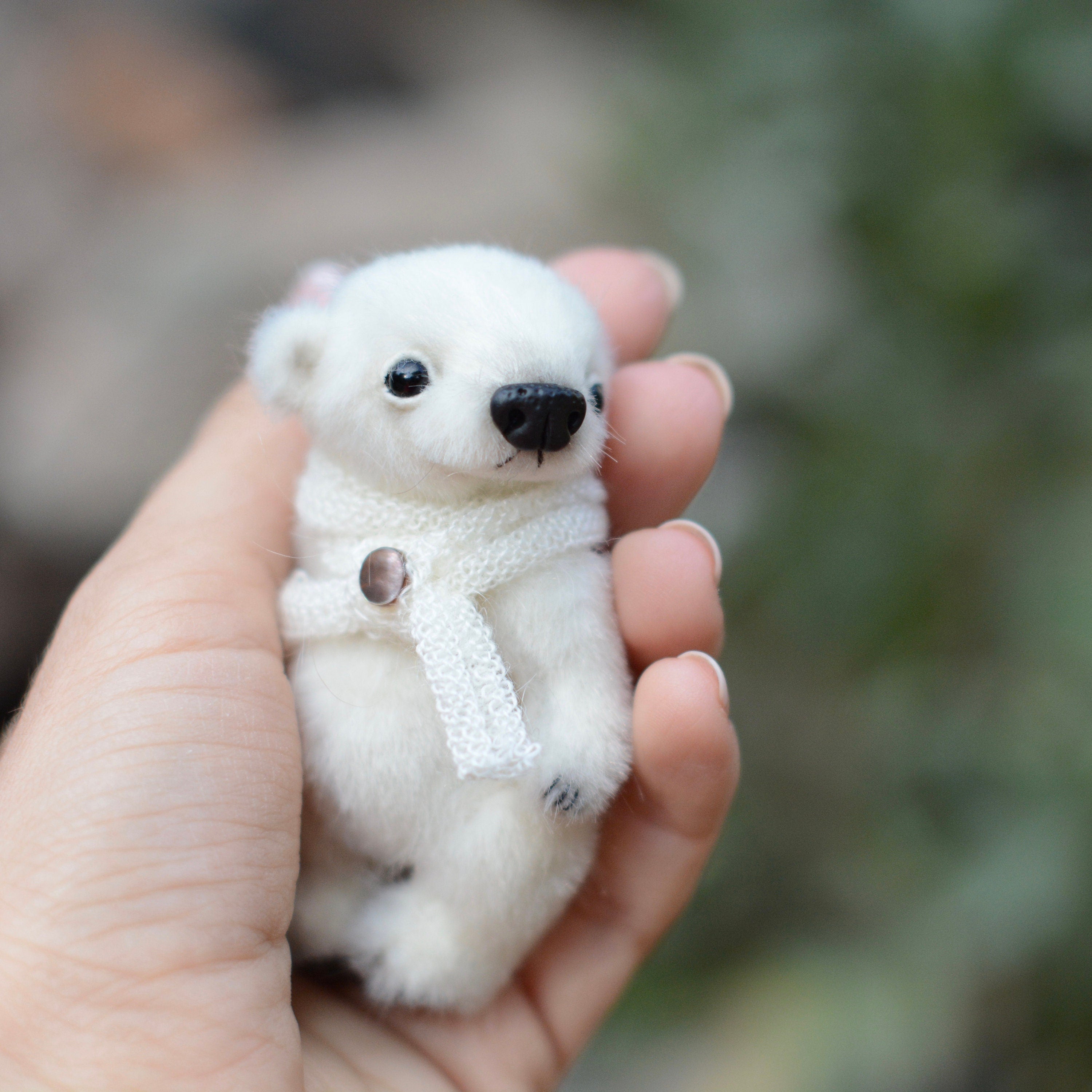 Sewing PATTERN PDF miniature Polar bear, by Tatiana Scalozub, how to make teddy bear step by step,  diy polar teddy bear