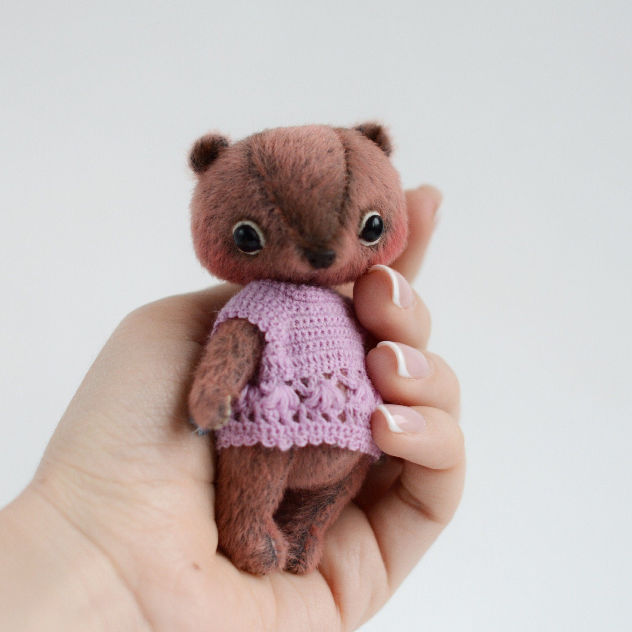 Miniature Teddy Bear PATTERN PDF text instructions, easy teddy bear pattern for beginners, how to sew traditional bear
