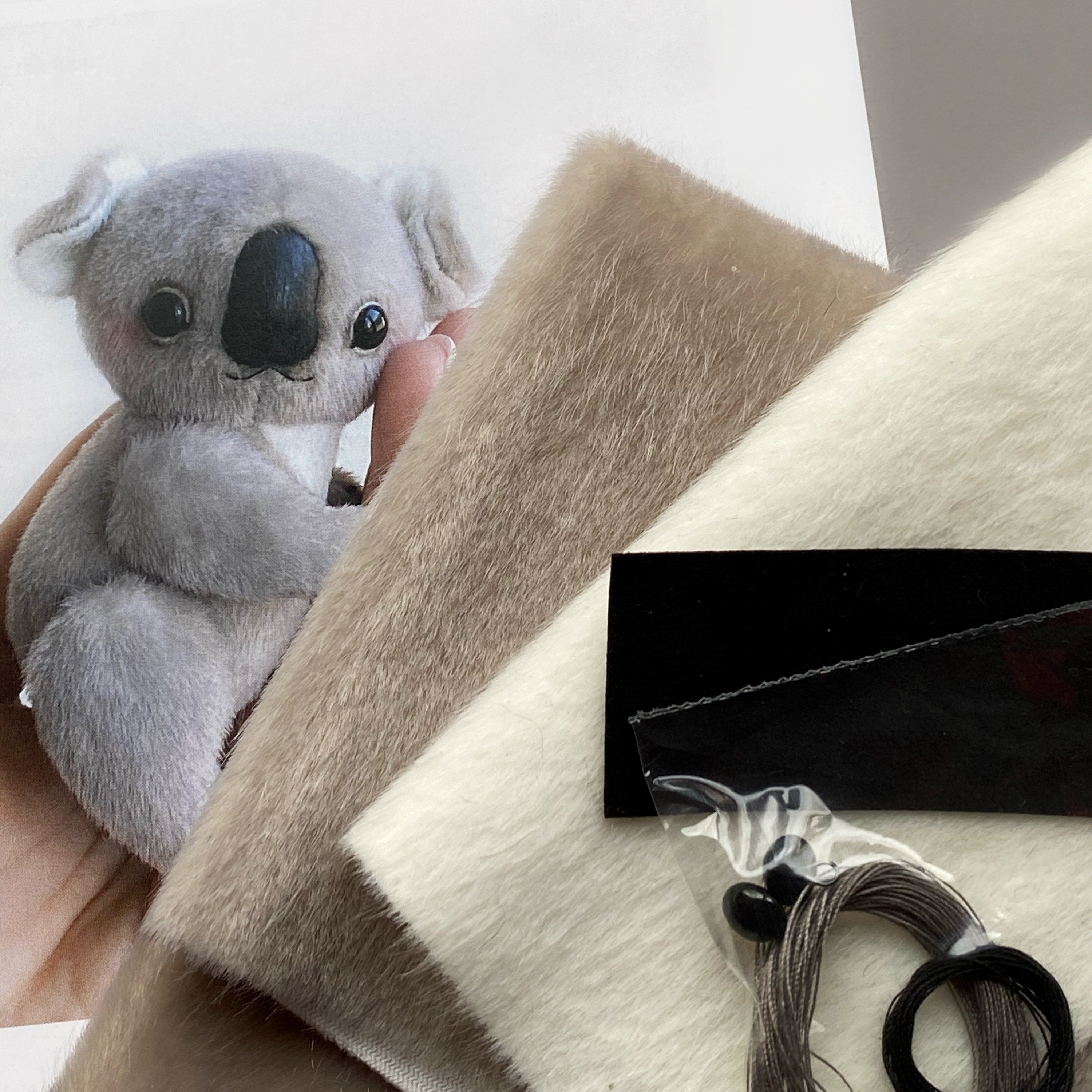 Koala - Sewing KIT,  artist pattern koala, craft kit koala, cute koala tutorials, soft toy diy, stuffed animal pattern, craft kit adults