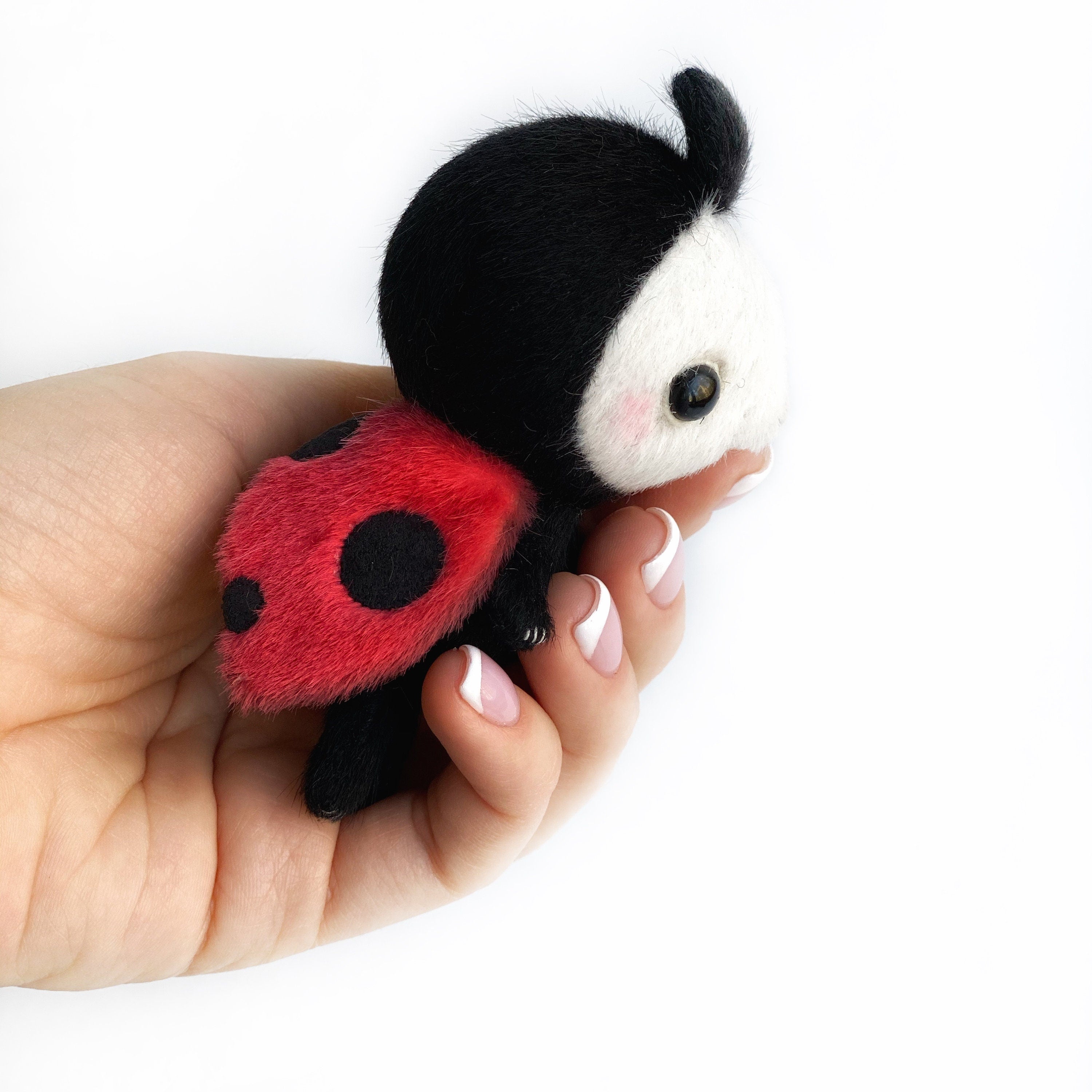 Ladybug PDF sewing pattern, Video tutorial DIY stuffed, ladybird toy kids toy pattern easy to sew for beginners TSminibears