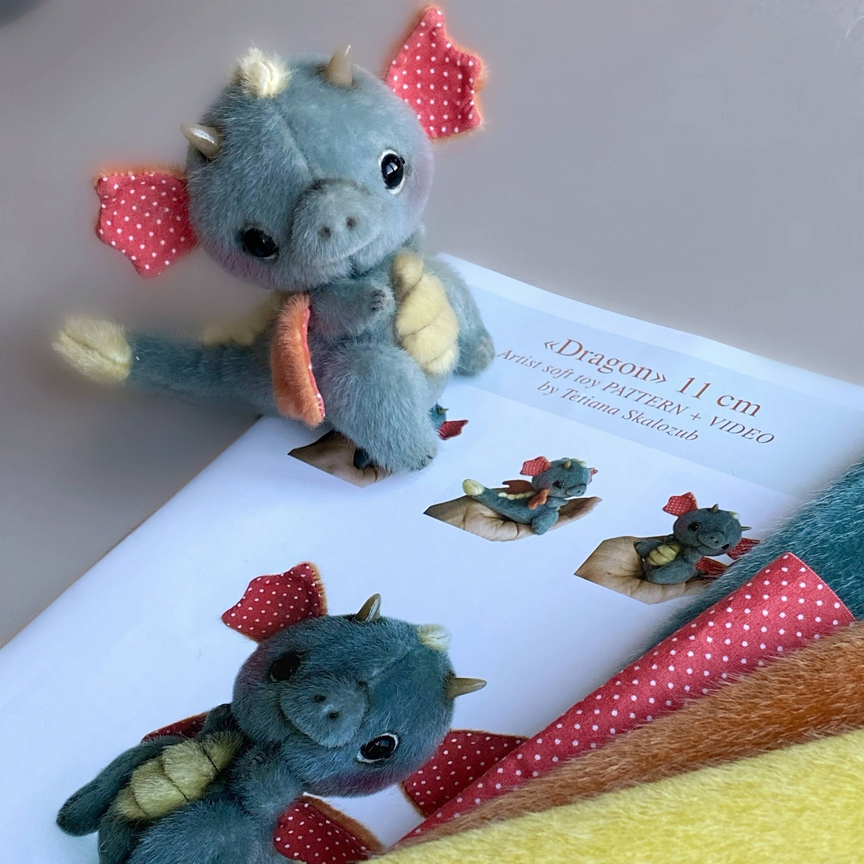 Dragon - Sewing KIT, artist pattern, stuffed toy tutorials, soft animal, soft toy diy craft kit for adults Bestseller TSminibears