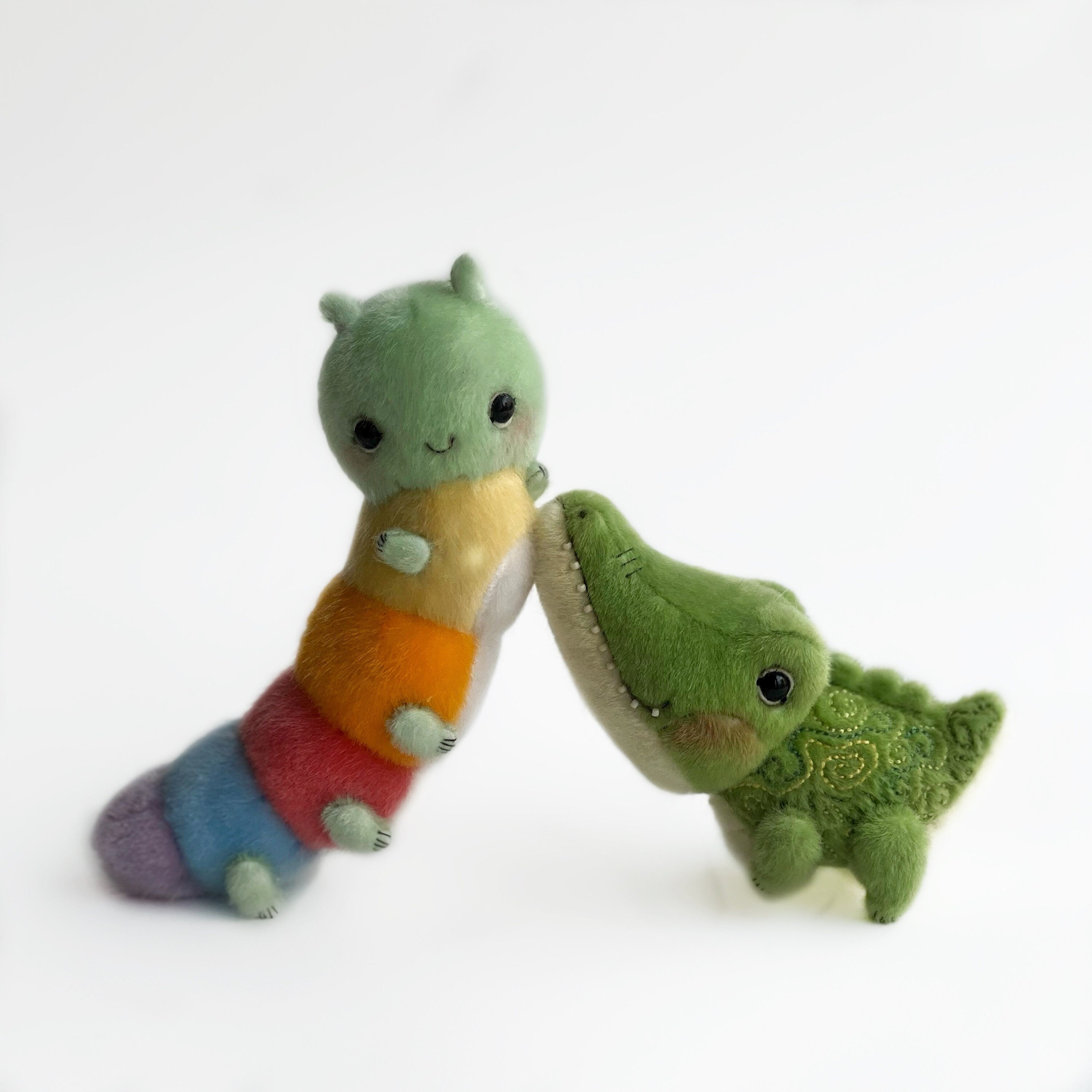 Crocodile - PDF sewing pattern, artist pattern, stuffed toy tutorials, alligator soft toy diy craft kit for adults gift by TSminibears