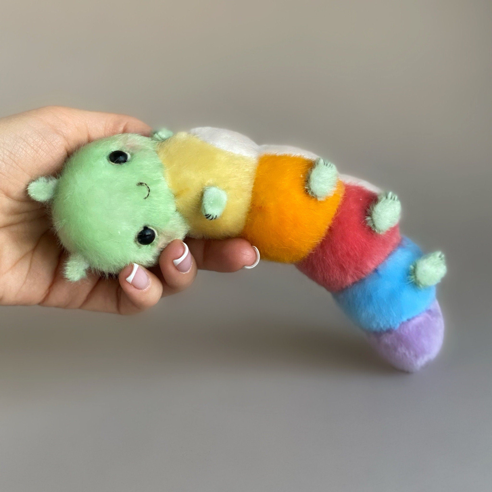 Caterpillar PDF sewing pattern Video tutorial DIY stuffed toy pattern kids toy pattern easy to sew gift for creative friend