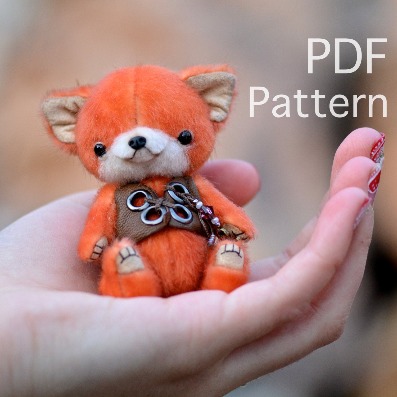 Miniature fox pattern,  Fox Sewing Pattern, Mohair Fox PDF, Stuffed Animal Pattern, Fox Plushie, Diy Stuffed Animal Tatiana Scalozub